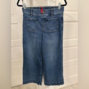 Spanx SPANXshape EveryWear Cropped Wide Leg Pull On Jeans Patch Pocket Size M